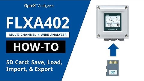 Introduction of Usage Procedure of SD Card in Liquid Analyzer FLXA402