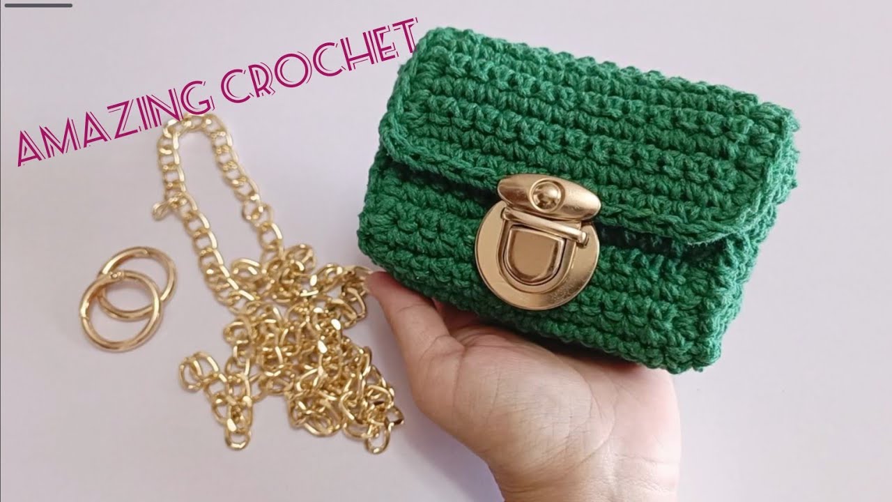 Crochet bags how to crochet a mini bag for beginners/ Easy crochet bag