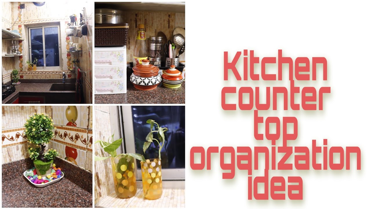 Small Indian Kitchen Counter Top Organization //kitchen Organization