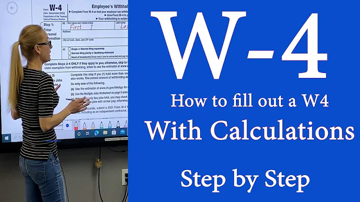 W4 - IRS tax Form W-4 - How to fill out IRS Tax form with calculations.