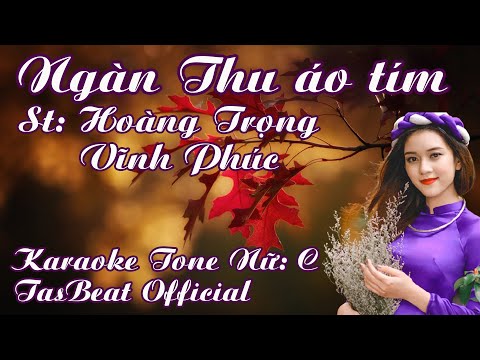 Karaoke Ngàn Thu Áo Tím - Tone Nữ | TAS BEAT