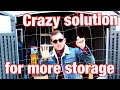 Plastic Shed Overhead Storage from Wire Fence / DIY Trash to Treasure vlog 2020