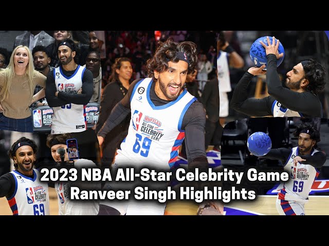 Ranveer Singh Highlights - 2023 NBA All-Star Celebrity Game 