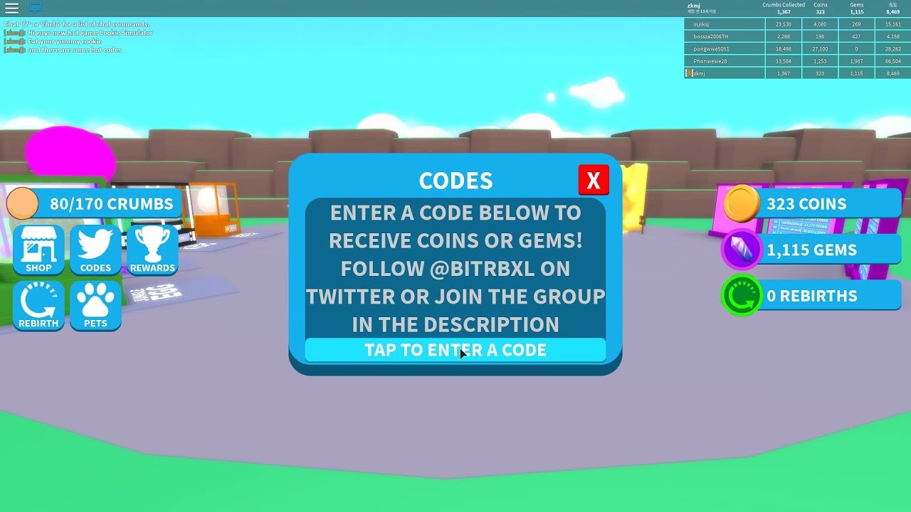Roblox Code New Cookie Simulator Youtube