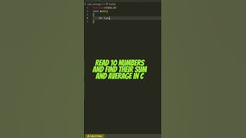 Readng 10 numbers and find their sum and average IN C