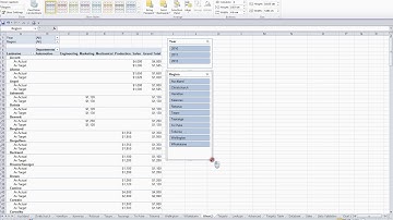 Microsoft Excel 2010 Level Three Video 37 Pivot Table Slicers