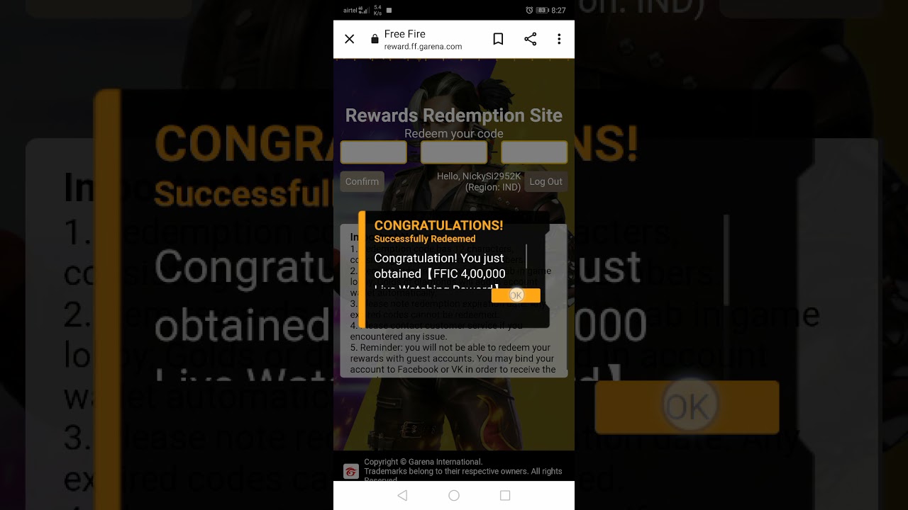 Ffic grand finals redeem code