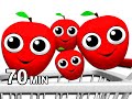 "Apples Are Yummy" & More | Learn Colors, Fruits & Vegetable Names, 3D Toddler Songs, Busy Beavers