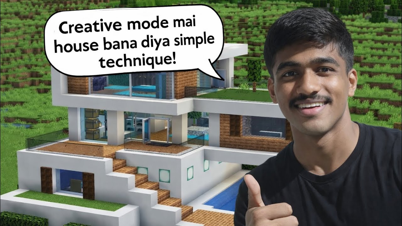 I Built a Simple & Beautiful House in Minecraft Creative Mode 😍