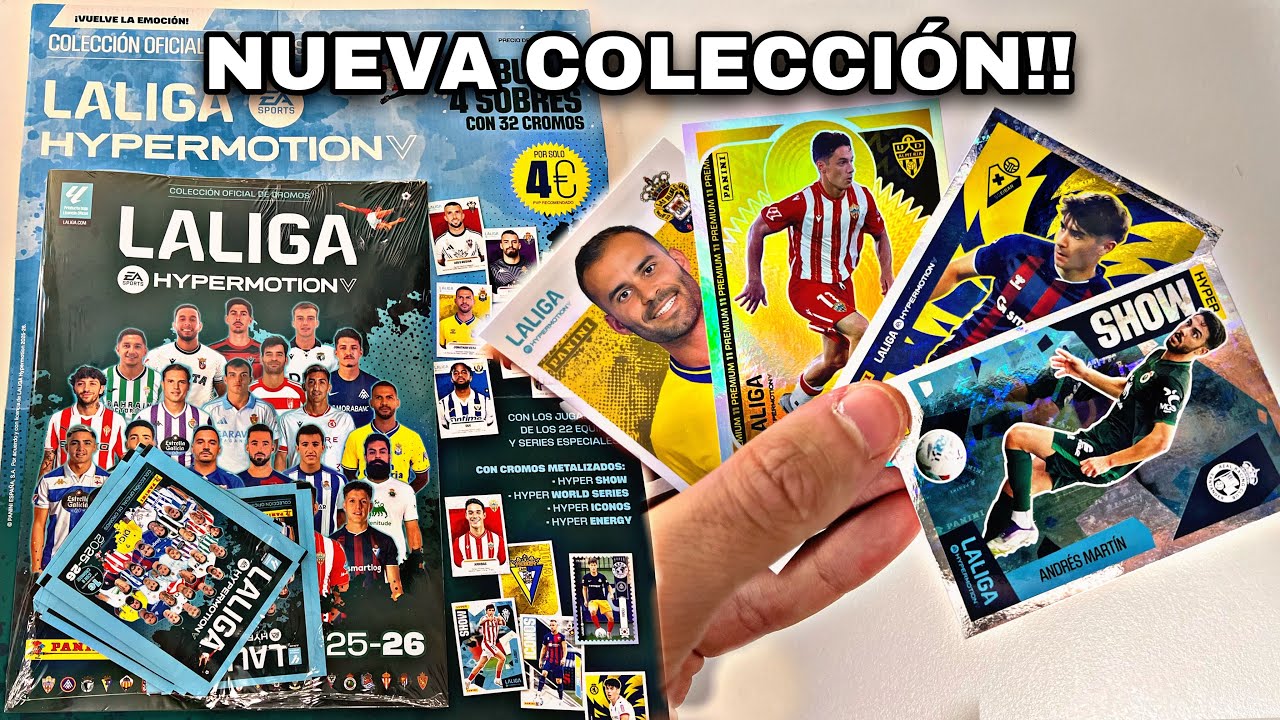 Álbum HYPERMOTION 2025-2026 Panini + 15 Sobres De Cromos – La Liga