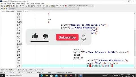 C Program to Display the ATM Transaction !! C Program to Display ATM Withdrawal #cprogramming