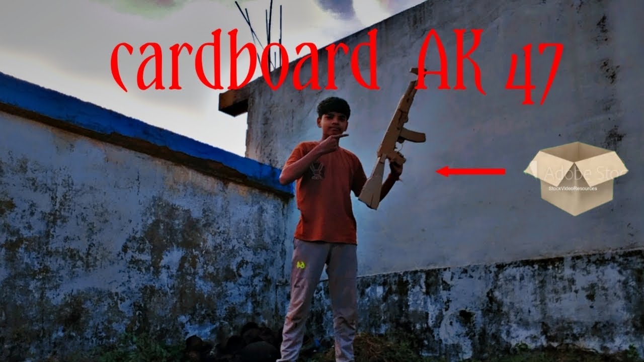 Srajal# cardboard  AK 47
