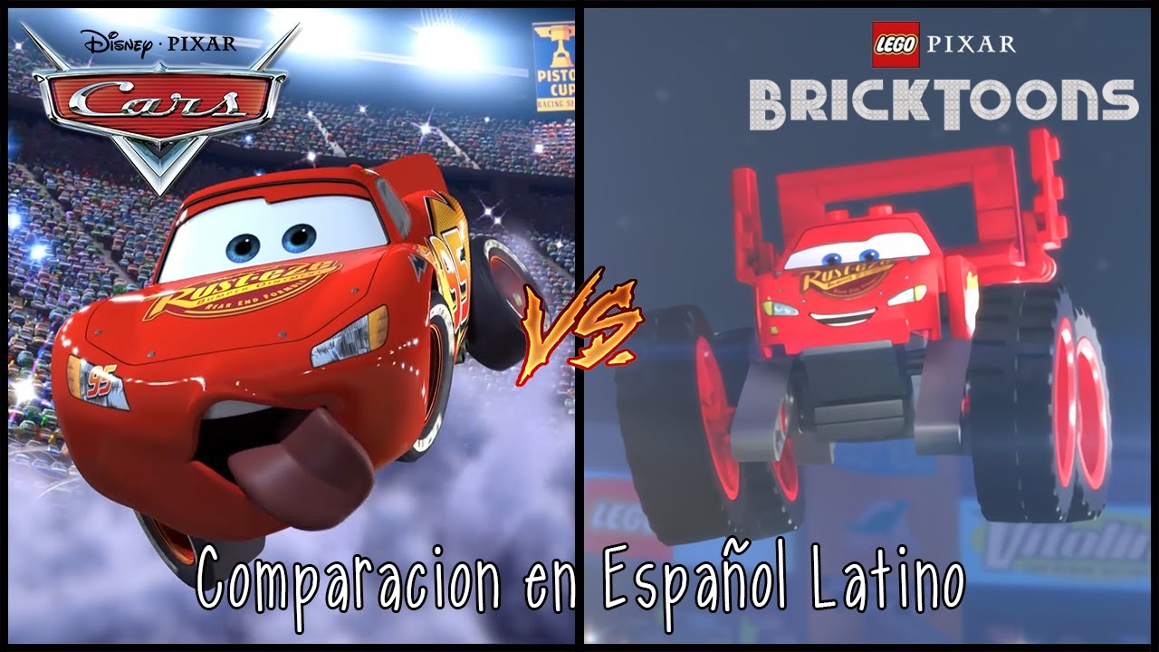 Cars - Comparación de McQueen Saltando Encima de Corredores (Cars VS LEGO Bricktoons) Español Latino