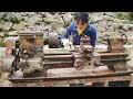 修复1972年的古董车床，配件严重缺失，技术难度大！Restoration - antique lathe from 1972, technically difficult | 林果儿