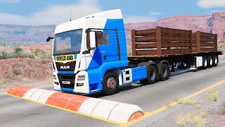 Trucks vs Speed Bumps - BeamNG.Drive