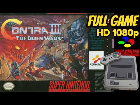 Contra III: The Alien Wars (SNES) Longplay/Walkthrough NO COMMENTARY HD 1080p