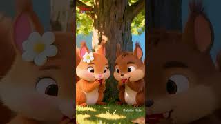 Two Little Squirrels Song | English Nursery Rhymes for Children's | Galatta Kids | Shorts