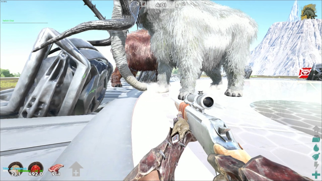 ARK SOTF Battle royal Mod: NA player plays on EU server Sniper vs simple pistol Ressy FTW (PVP)