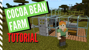 Semi-Auto COCOA BEAN FARM Tutorial For Minecraft 1.16+ (Bedrock Edition)