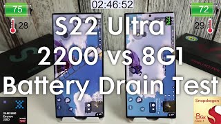 Galaxy S22 Ultra Battery Drain Test - Exynos 2200 vs Snapdragon 8 Gen 1 screenshot 5