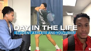 Day in the Life of a Student-Athlete & Tennis Content Creator (AO 2024 mini-vlog)