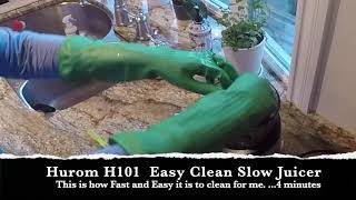Cleaning my Hurom H101 Easy Clean Juicer in less than 4 minutes