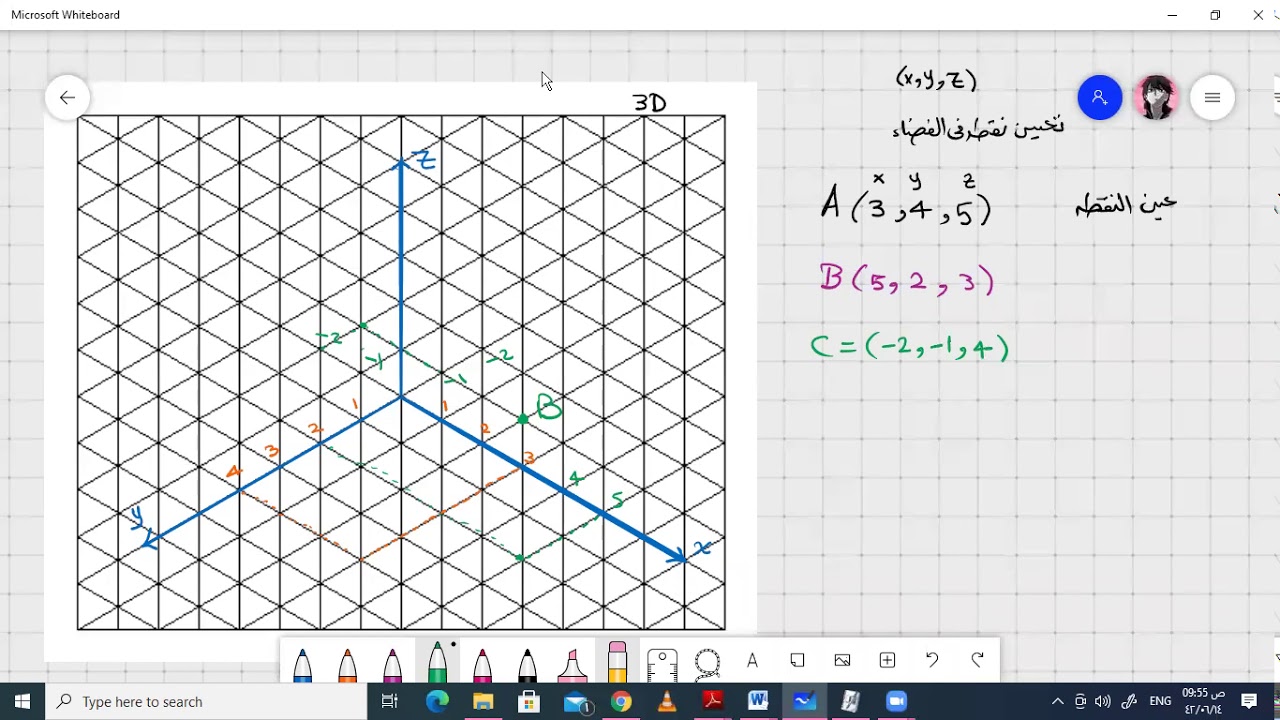 رياضيات 6 المتجهات في الفضاء ثلاثي الابعاد