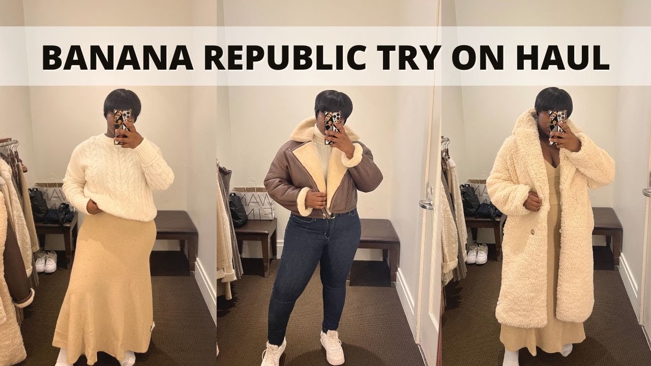 Banana Republic Curvy Winter Try On Haul | SovannaJoy - YouTube
