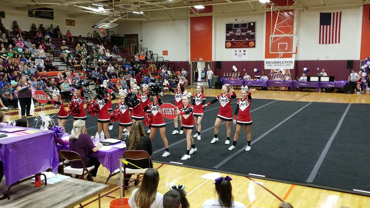 Cave Spring Middle School at The Battle Byrd Cheer Competition 2018