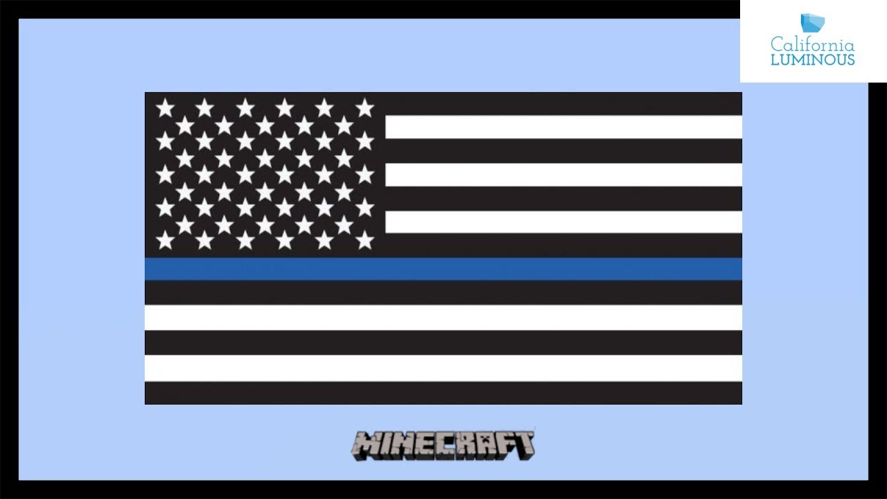 Police Thin Blue Line American Flag Minecraft Cubecraft Games