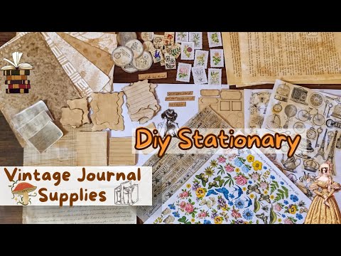 Vintage Journal Supplies-DIY Stationary Set, Junk Journal, Reading  Journal Supplies