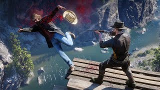 Red Dead Redemption 2 4K 60FPS - Funny \& Brutal Moments Vol. 142 (Euphoria Ragdolls)