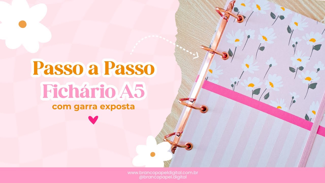Passo a Passo Fichário A5 com Garra Exposta | Tutorial