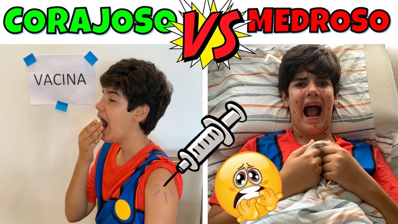 MEDROSO VS CORAJOSO TOMANDO VACINA | PEDRO MAIA