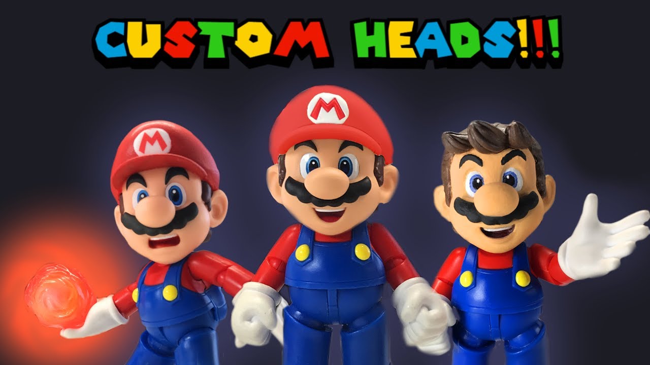 I Made CUSTOM Mario Heads For My S.H.Figuarts Mario! - YouTube