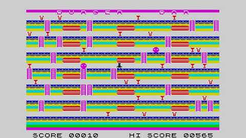 Burger Bar - ZX Spectrum Sinclair - Retro Virtual Machine v2.0 BETA-1 r1 emulator