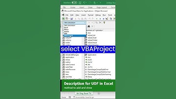 Add and show description for UDF in Excel