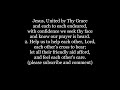 JESUS UNITED BY THY GRACE Hymn Lyrics Words text trending sing along song music UMC 561 Methodist