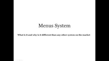 Menus System Intro