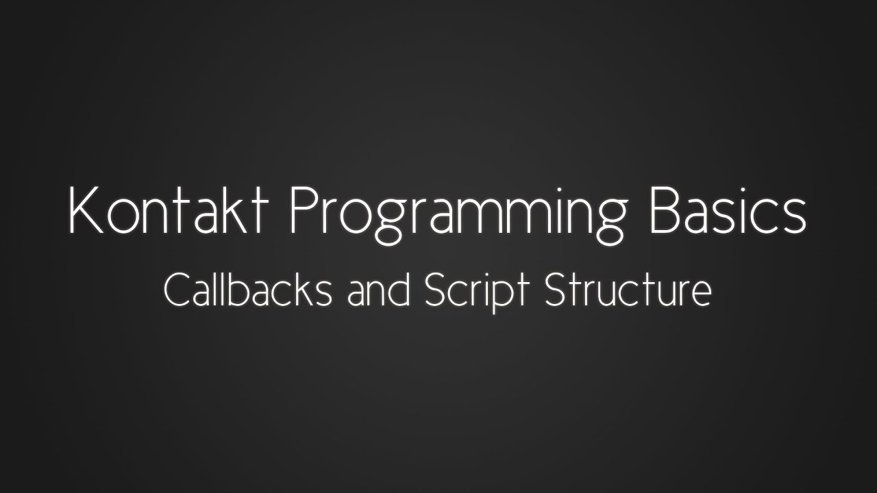 Simon In Script Scripting with Simon - Callbacks and Script Structure - YouTube