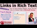 How To Add Clickable Website, Email, And File Links In A Notes Field In Microsoft Access