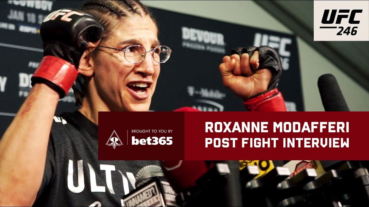ROXANNE MODAFFERI POST FIGHT INTERVIEW - UFC 246 - YouTube