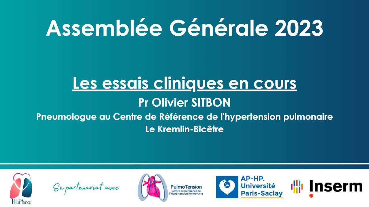 AG 2023 - Pr Olivier Sitbon - Les essais cliniques en cours