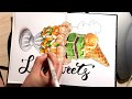 Copic markers coloring and blending speedpaint by Lisa Krasnova