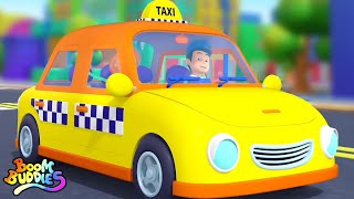 wheels on the taxi go round and round vehicle song for babies