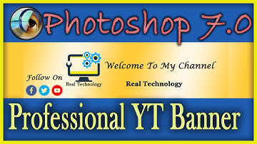 How To Make Professional YouTube Banner on Adobe Photoshop 7.0 | Channel Banner Kaise Banaye.