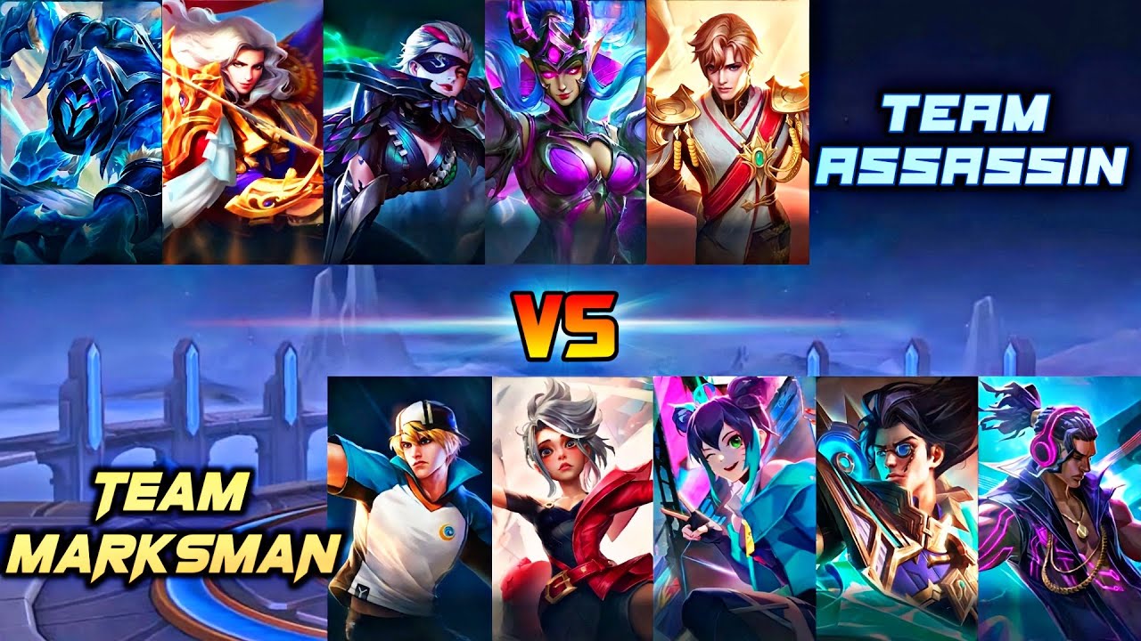 TEAM ASSASSIN VS TEAM MARKSMAN | MOBILE LEGENDS MARKSMAN VS ASSASSIN