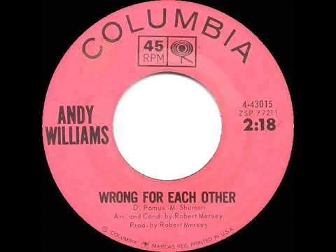 1964 HITS ARCHIVE: Wrong For Each Other - Andy Williams