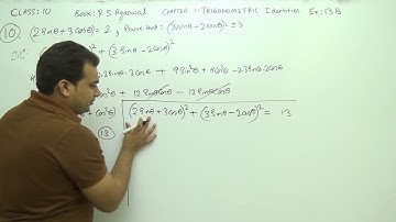 Class 10 Maths  (Ex-13B  Q10) Trigonometric Identities  (R S Agarwal 2019)