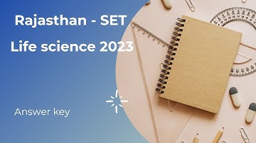 Rajasthan - SET Lifescience Answer Key (Part 2)